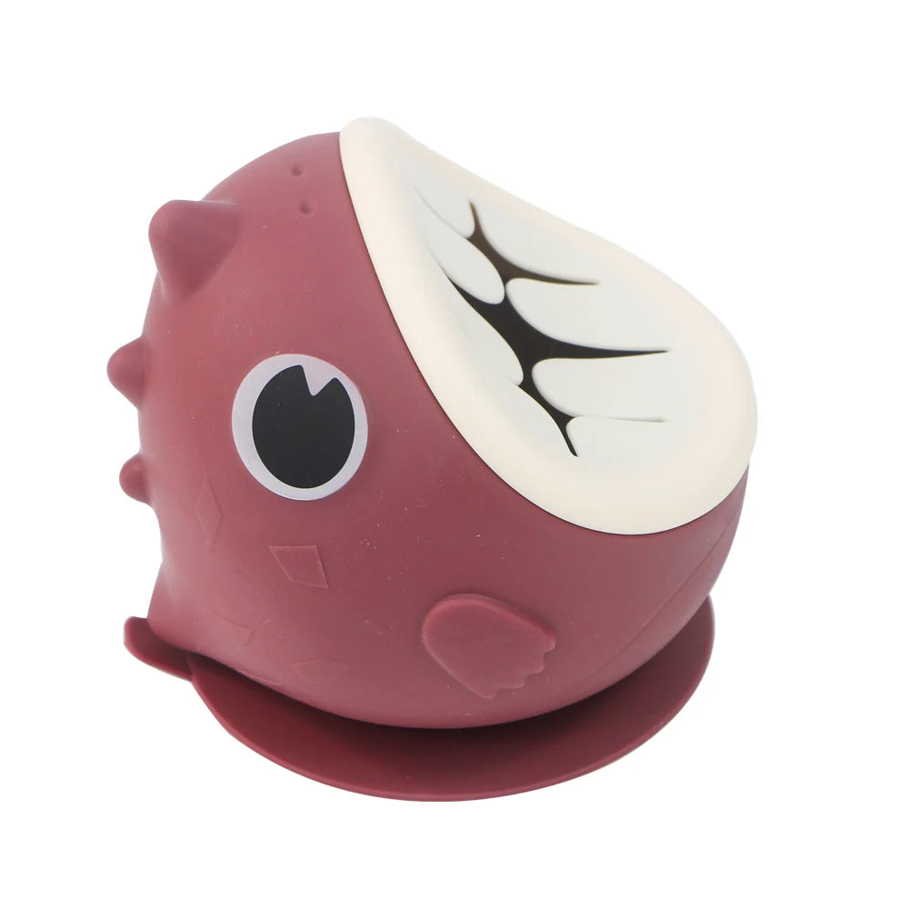 Dinosaur Silicone Bowl | Fun Suction Cup Baby Tableware