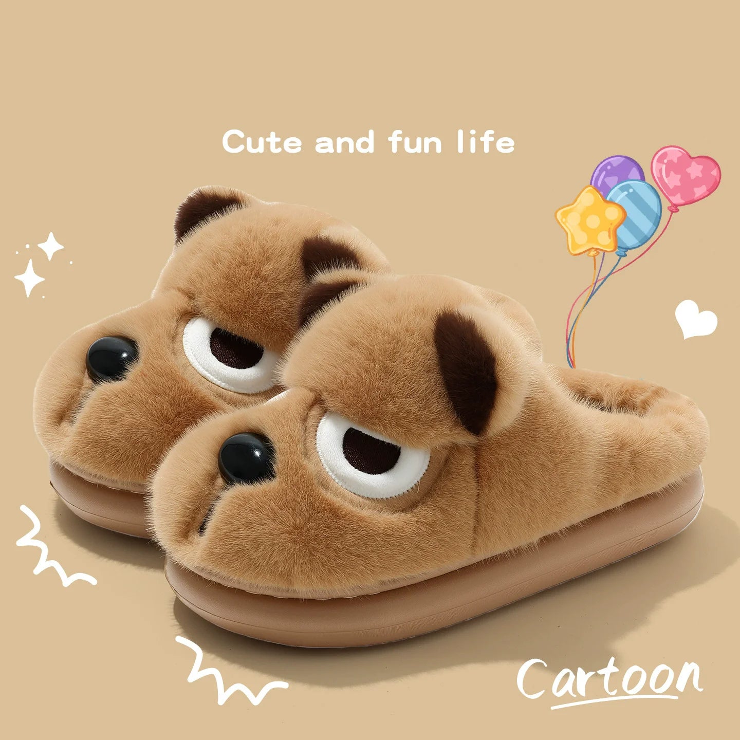 Men's Winter Cotton Slippers | Cozy Plush Indoor Shoes
