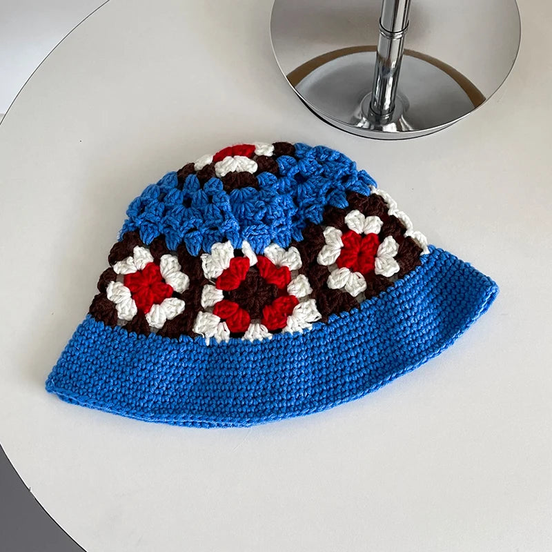 Women's Flower Crochet Bucket Hat | Handmade Spring Summer Style