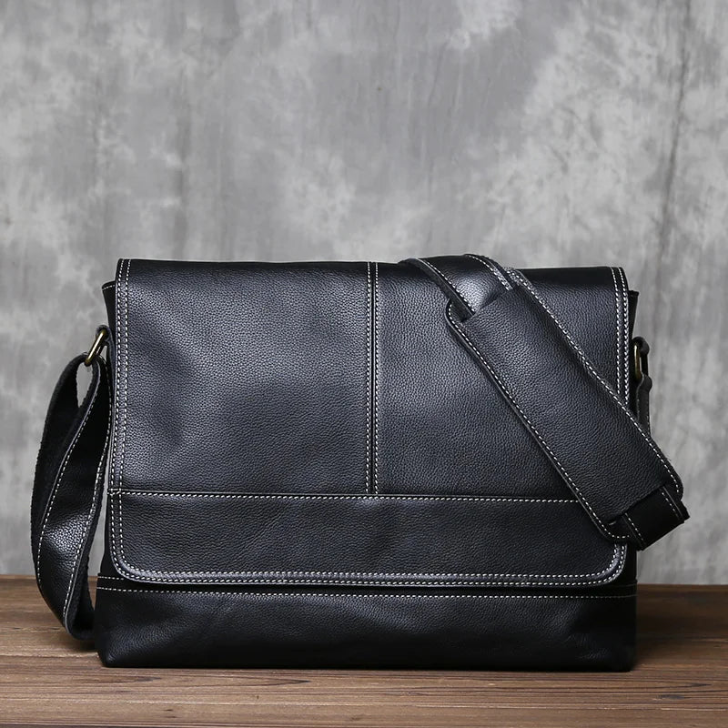 Retro One-Shoulder Genuine Leather Backpack | Large Capacity