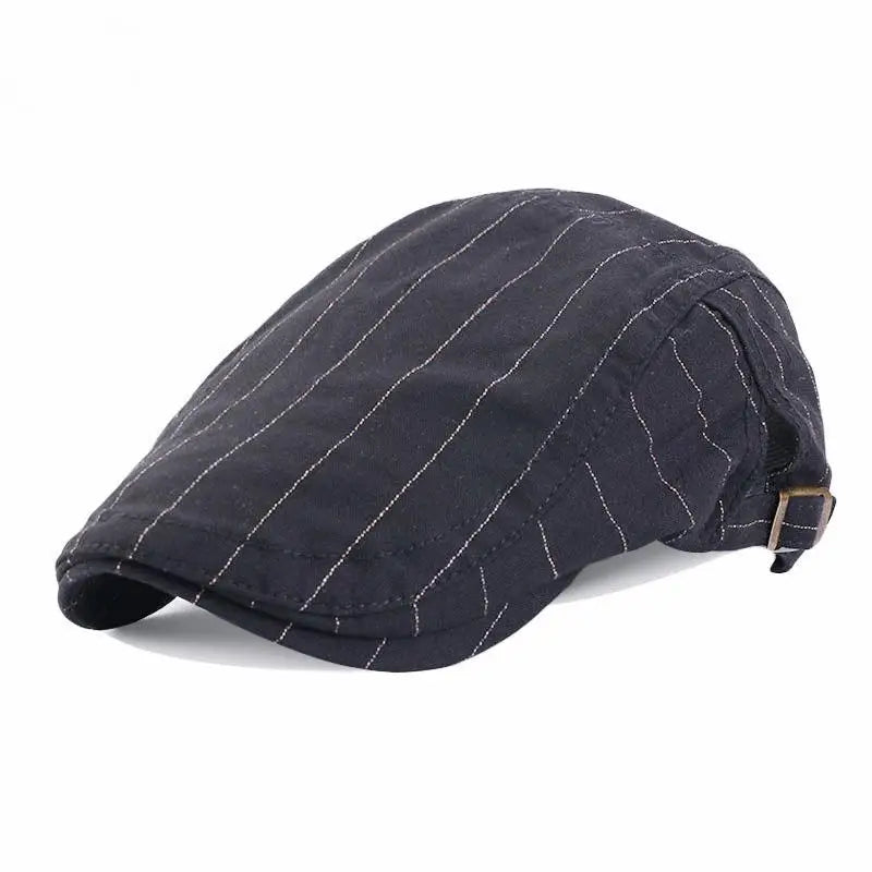 Spring/Summer Breathable Lightweight Double Button Adjustable Beret Peaked Cap Painter Hat