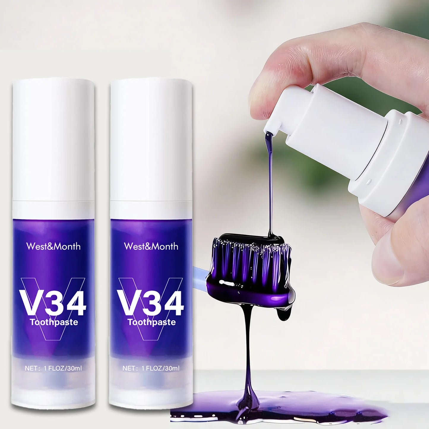30ml Teeth Whitening Toothpaste | Intensive Stain Remover & Fresh Breath