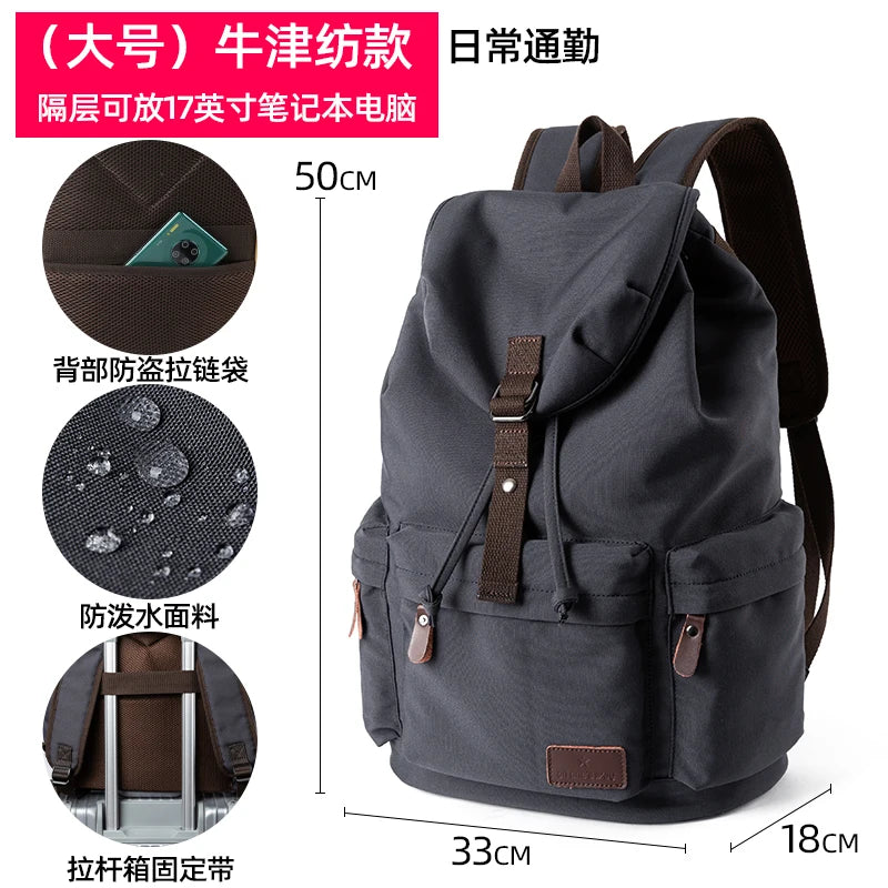 Vintage Large Capacity Backpack for Laptops | Durable Casual Bag