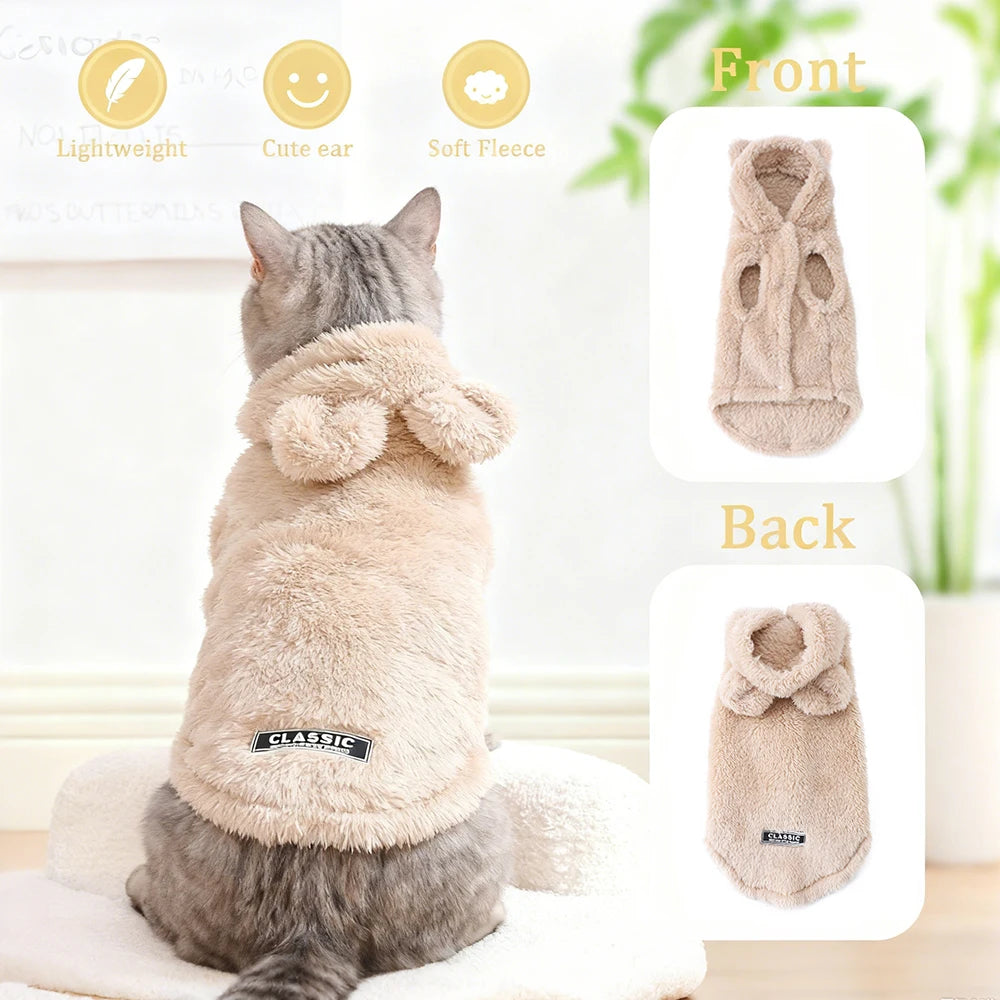 Bonito abrigo de suéter de invierno para perros y gatos pequeños