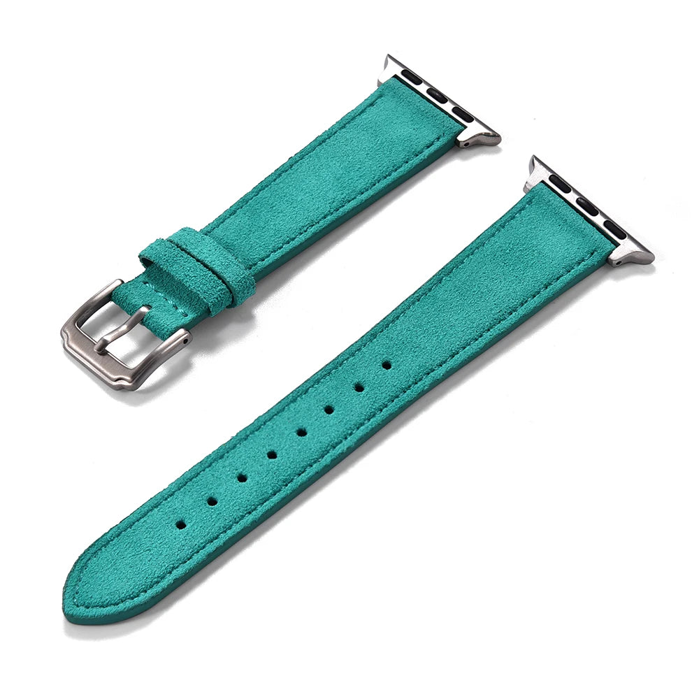 Vintage Suede Leather Strap for Smartwatches | Timeless Elegance