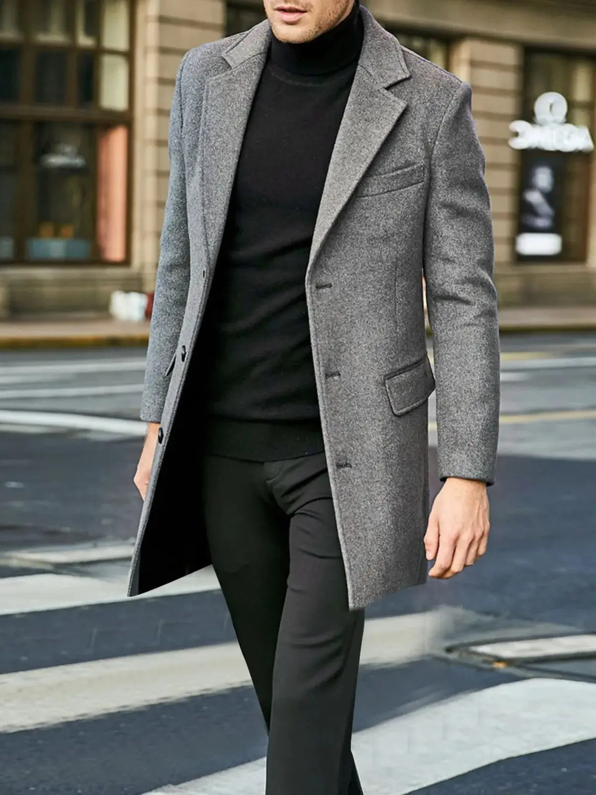 Casual Men's Windbreaker Jacket for Autumn & Winter Wear