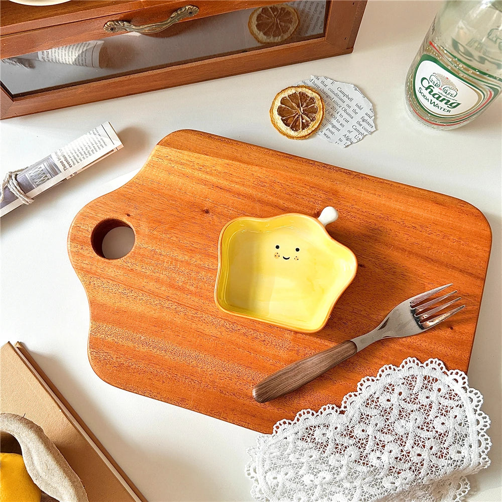 Cute Bread-Shaped Japanese Sushi Dipping Saucer | Mini Plate Tableware