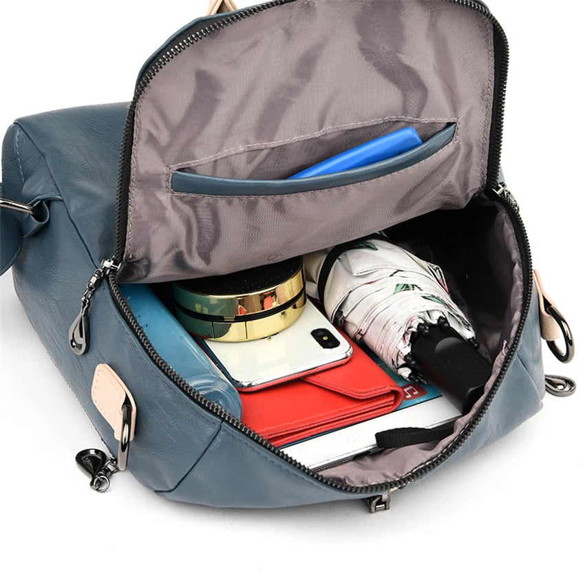Stylish Women's Soft Leather Backpack | Ideal for Travel & School