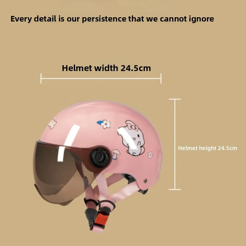 Casco ligero de media carcasa para niños con protección auditiva desmontable