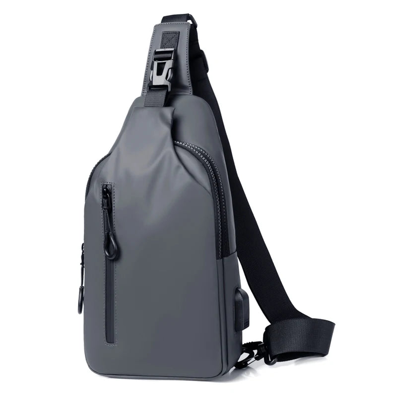 Multifunctional Chest Bag for Men | Cross Body with USB Charging