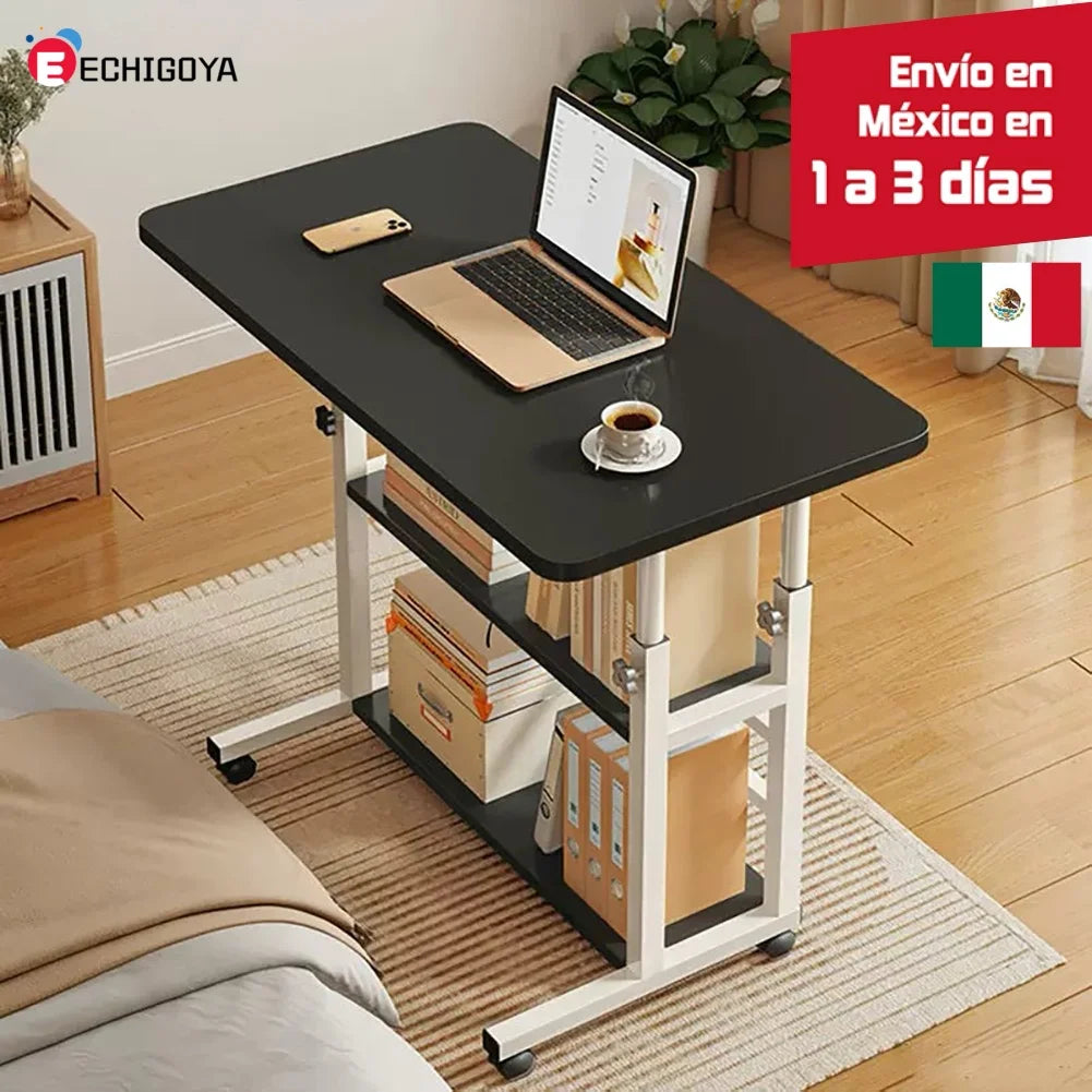 Portable Adjustable Laptop Desk with Wheels for Home Office Use