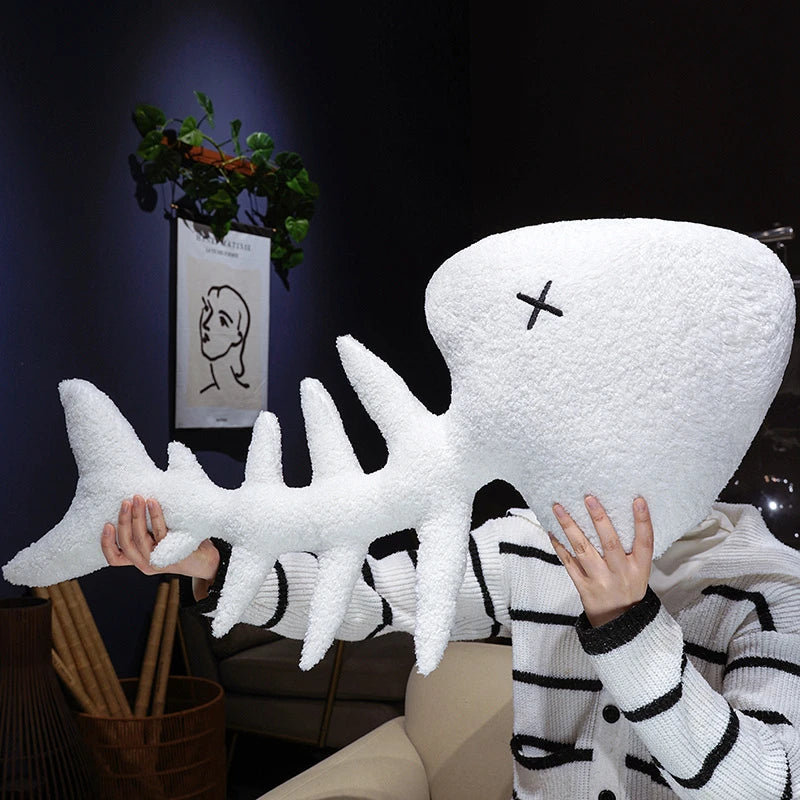 Creative Fish Bone Plush Toy | Cozy Cushion & Fun Gift
