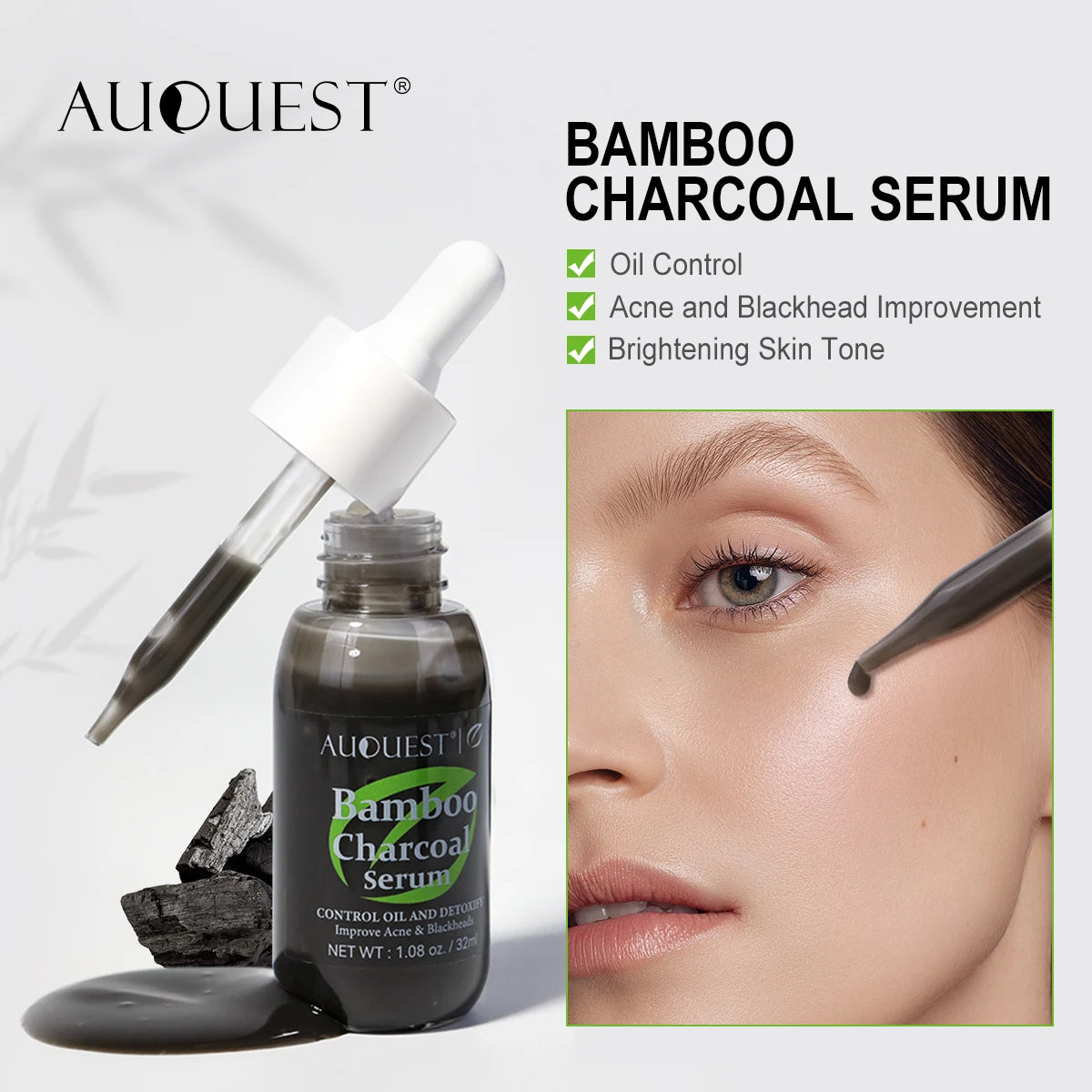 Bamboo Charcoal Face Serum | Oil Control & Pore Shrinkage