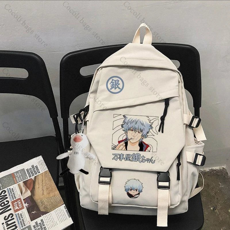 Anime-Inspired Large Capacity Print Backpack for Students