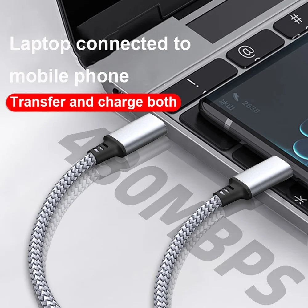 60W USB C to Type C Fast Charger Cable | Durable Braided Design