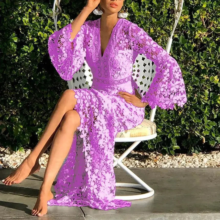 See-Through Hollow-Out Summer Dress for Women | Casual Bohemian Style