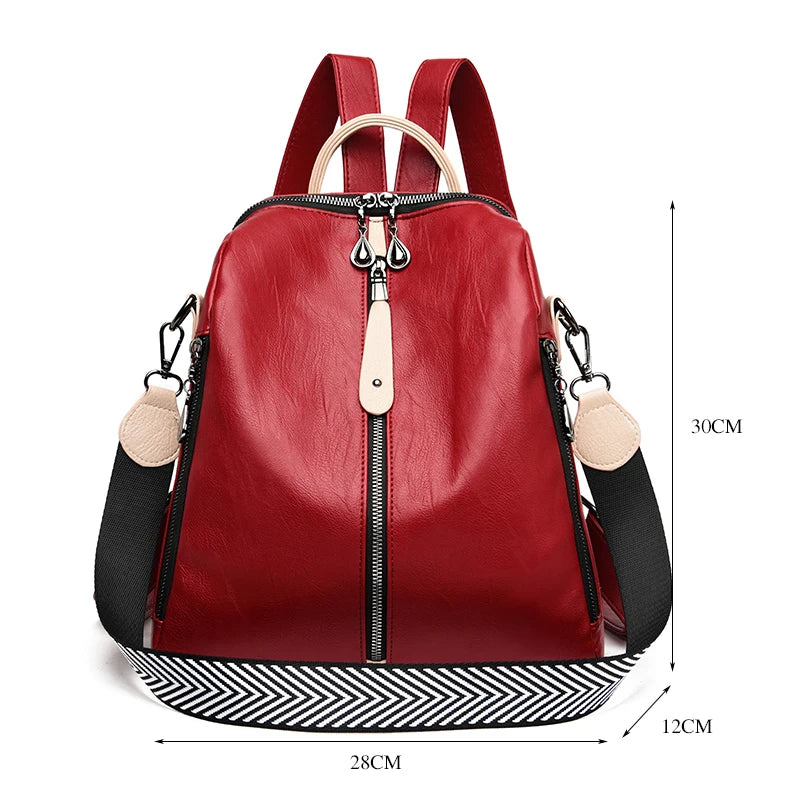 Stylish Women's Soft Leather Backpack | Ideal for Travel & School