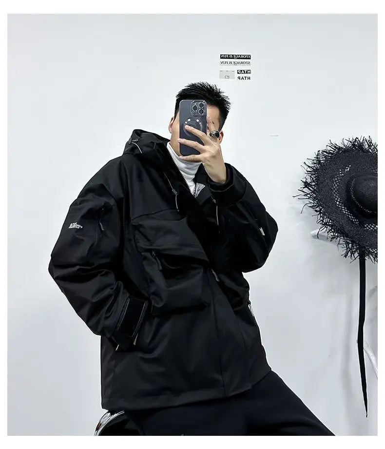 Men's Casual Hooded Parka | Warm Multi-Pocket Winter Jacket