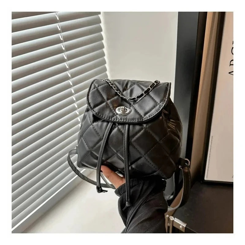 Bolso de hombro informal de verano con diseño de cuadros y gran capacidad