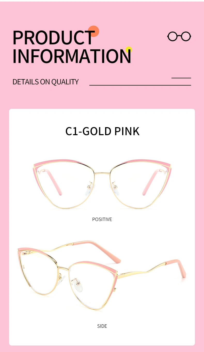 Personalized Cat Eye Glasses for Women | Customizable Style & Comfort