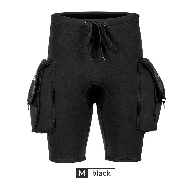 Men's 3mm Neoprene Wetsuit Shorts for Water Sports & Diving