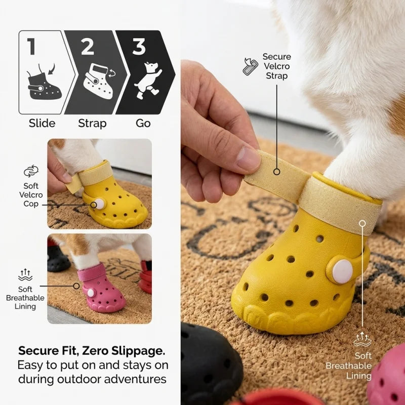 Breathable Dog Sandals for Summer | Soft Sole Outdoor Clogs