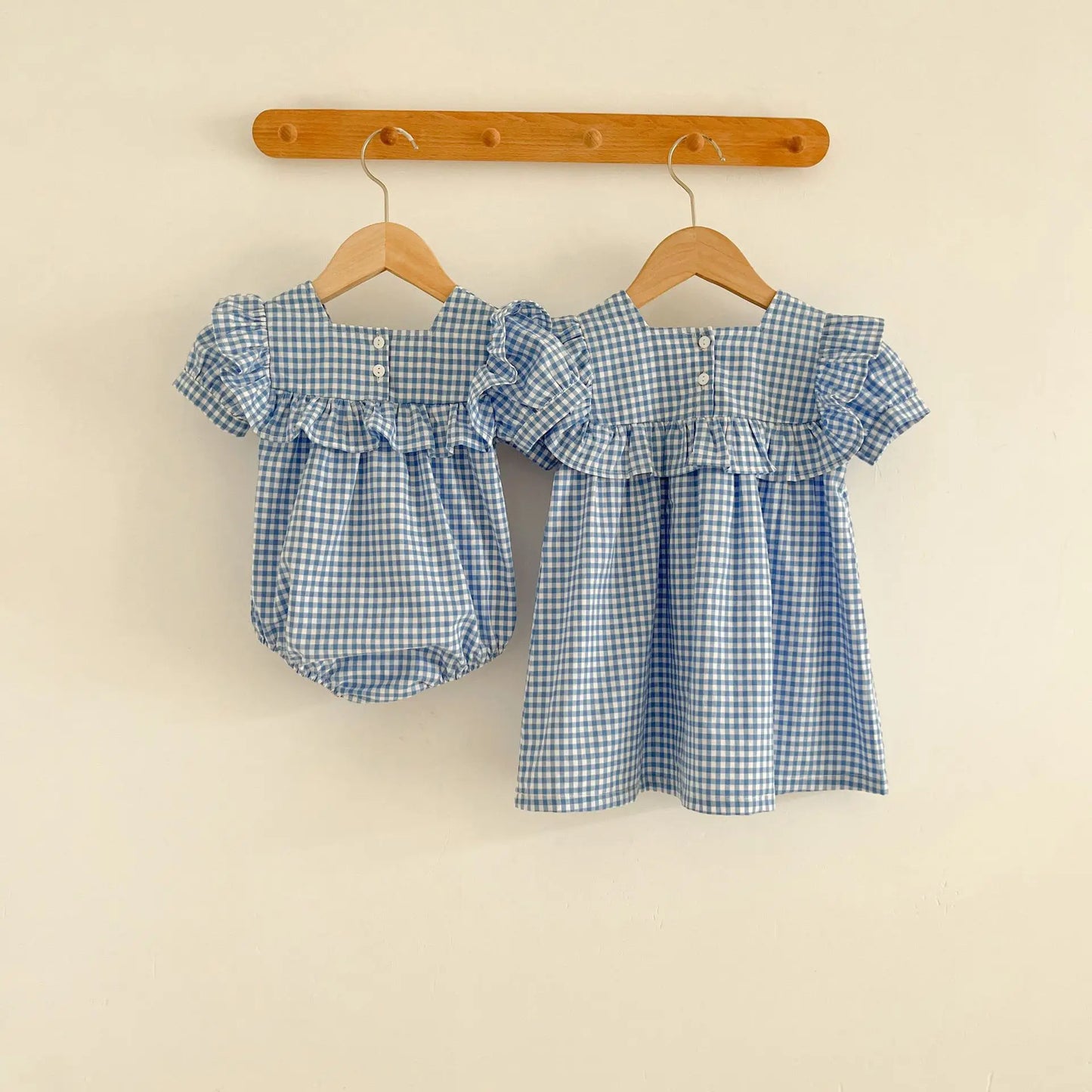 Stylish Summer Grid Jumpsuit for Baby Girls | Adorable & Comfy
