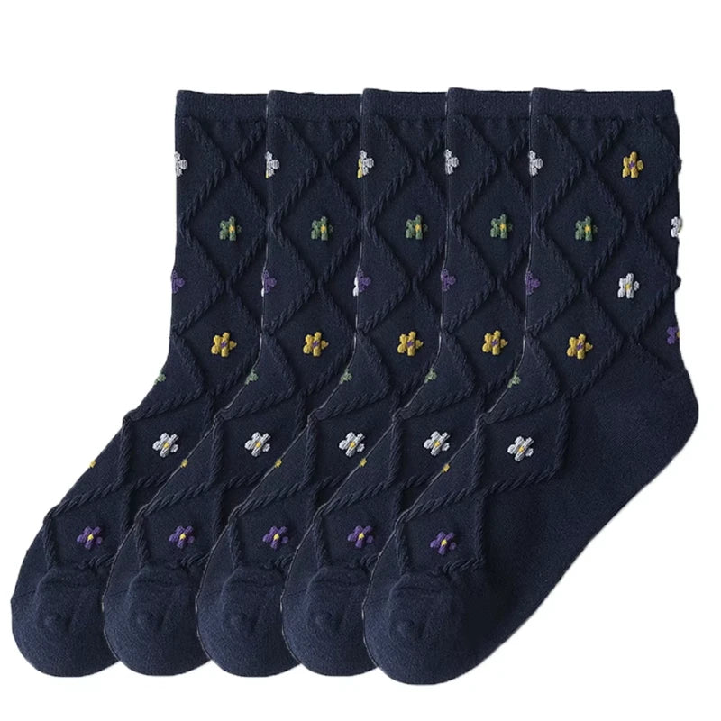 Women's Mid-Calf Floral Socks | Stylish Comfort for Every Occasion