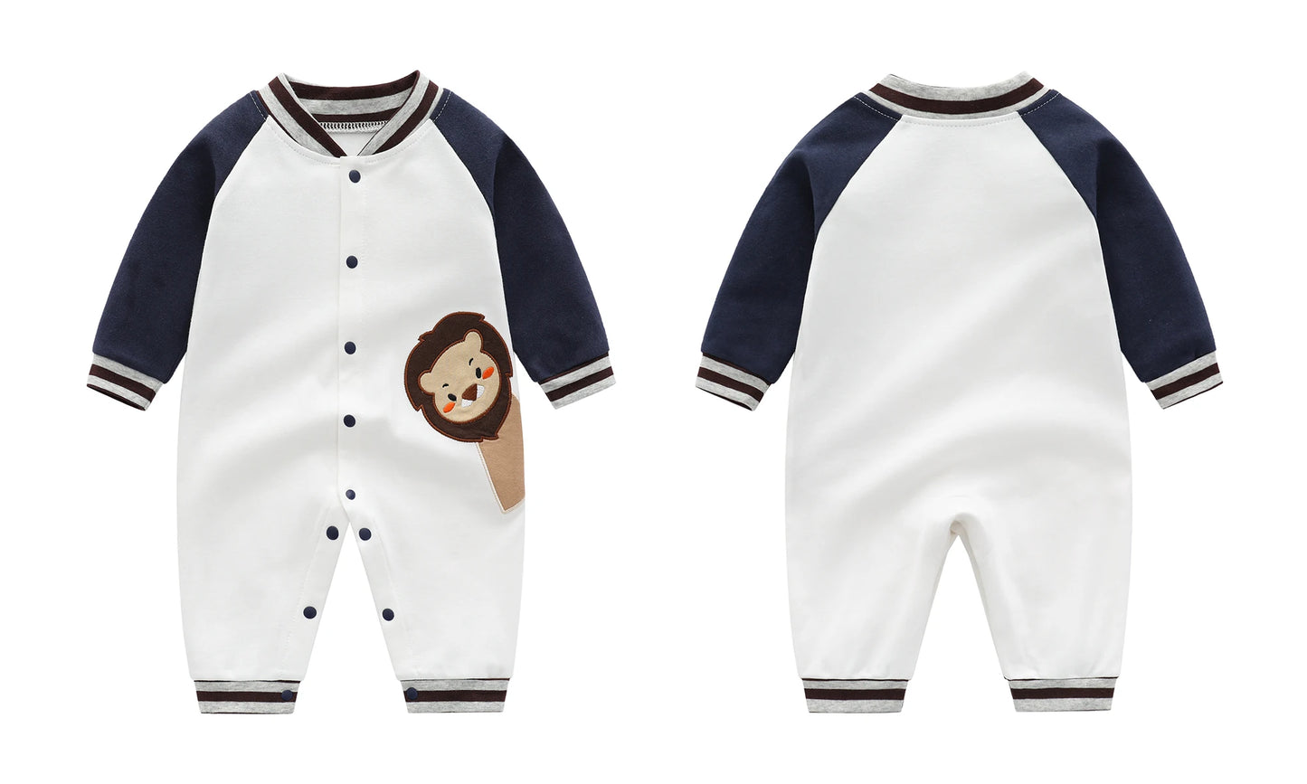 Cozy Pure Cotton Baby Long-Sleeved Rompers | Autumn Essentials