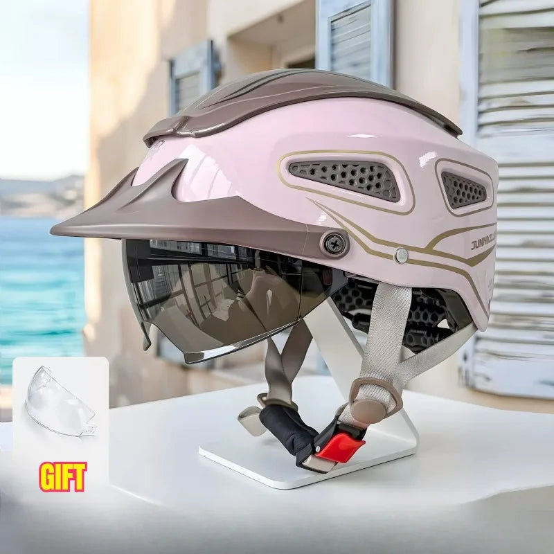 Summer Breathable Electric Motorcycle Helmet | Open Face Design
