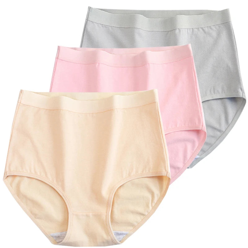 Plus Size High Waist Cotton Briefs for Women | Breathable Comfort