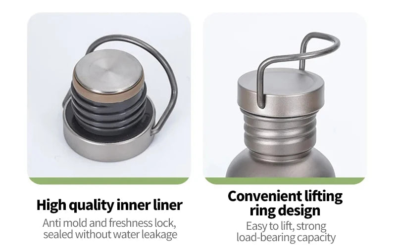 Durable Titanium Water Bottle for Outdoor Adventures | Sports Cycling Hiking