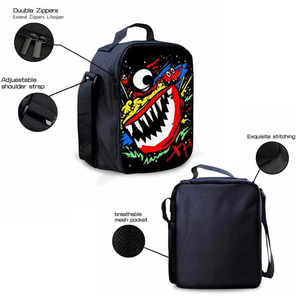 Lightweight Shark Print Backpack Set | Stylish School & Travel Bags