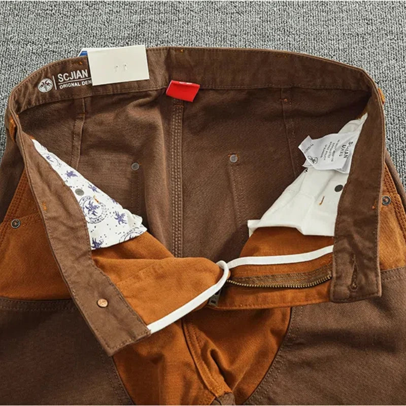 Vintage Cargo Overalls for Men | Stylish Heavy Canvas Pants