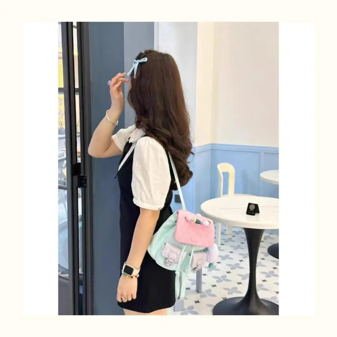 Versatile Women's Retro Style Mini Backpack | Chic Patchwork Design