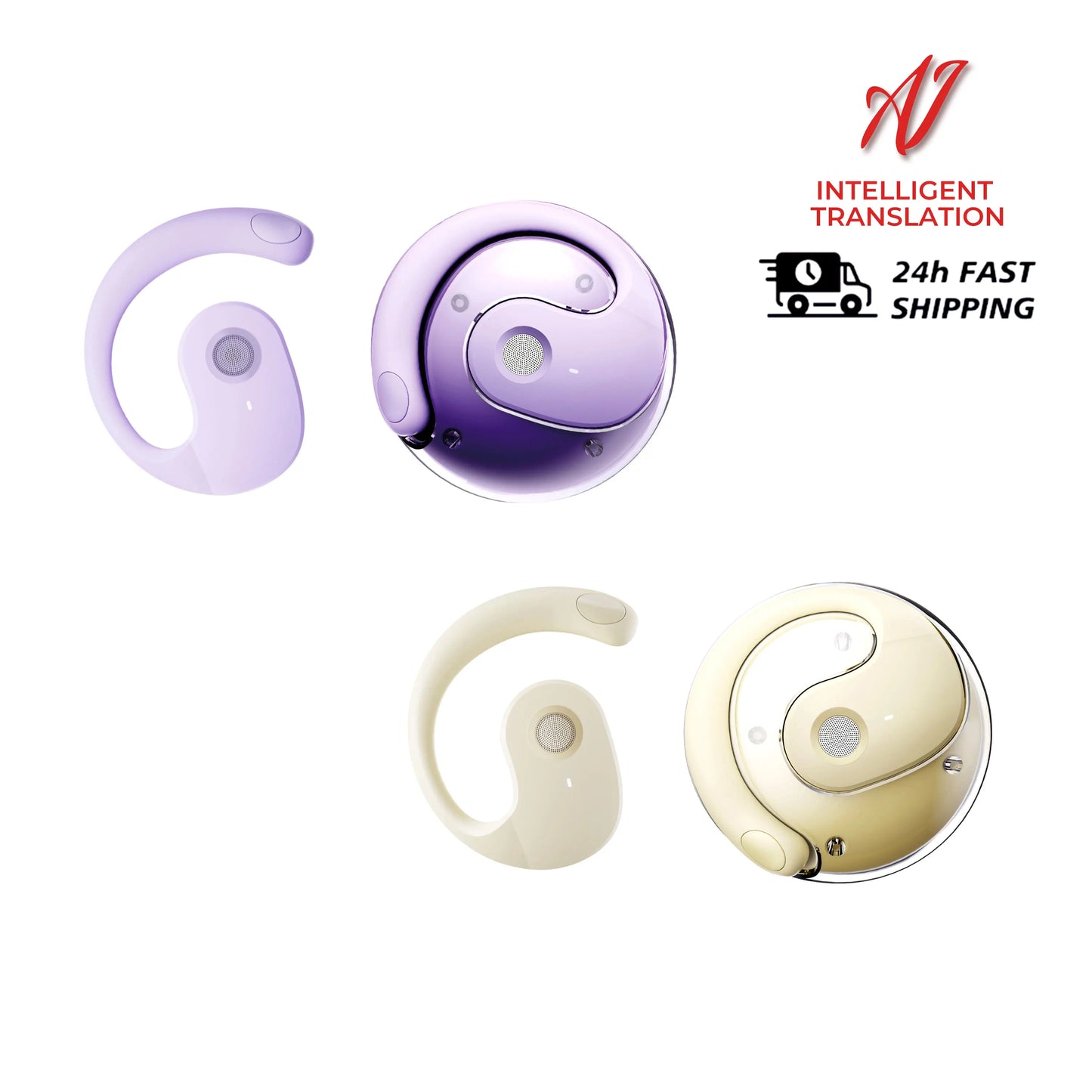 Smart Waterproof Wireless Translation Earbuds for Seamless Communication
