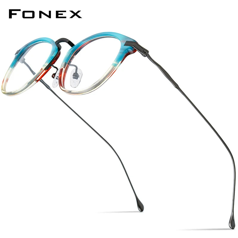 Monturas de gafas unisex cuadradas retro de titanio | Elegantes y duraderas