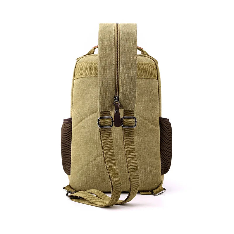 Multifunctional Canvas Chest Bag | Sleek Travel Companion