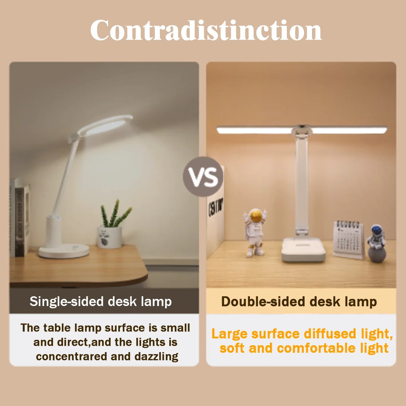 Lámpara de escritorio LED regulable | Protección ocular y control táctil
