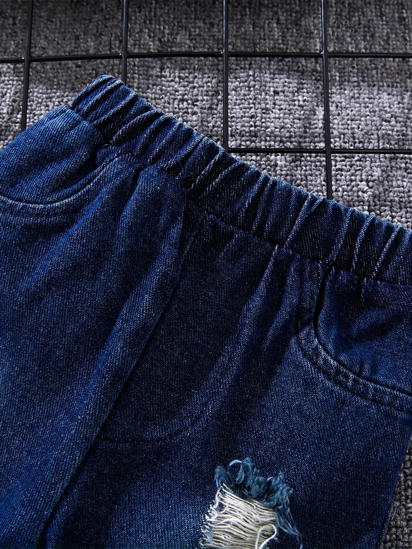 Boys' Stylish Tartan Polo Shirt & Denim Trouser Set | Casual Outfit
