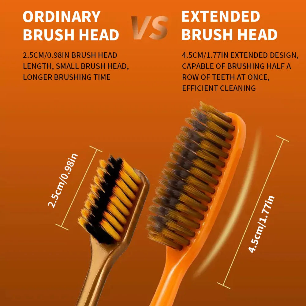High-Grade Orange Soft Hair Toothbrush | Deep Cleaning Oral Care