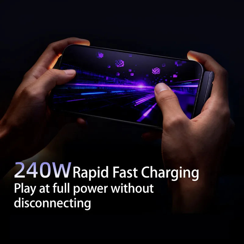 240W Fast Charging Foldable Data Cable | 2-in-1 Type-C Connector