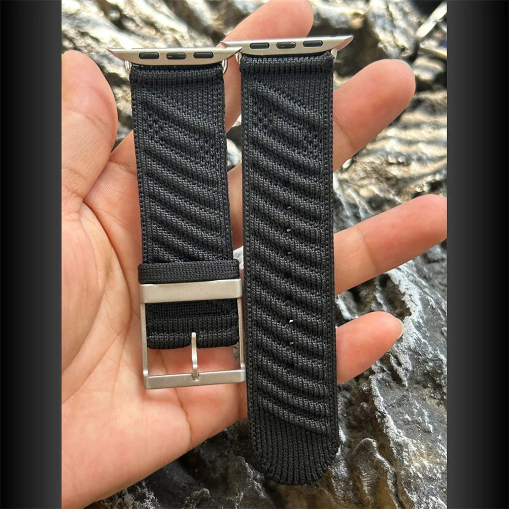 Navy Blue Nylon Strap for Apple Watch | Stylish & Comfortable Band