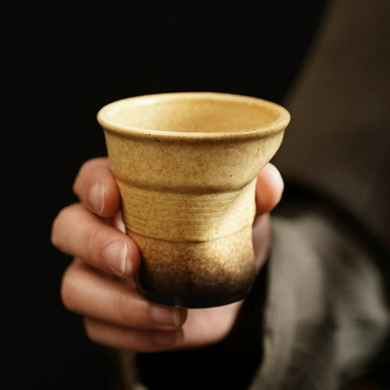 Creative Japanese Retro Ceramic Coffee Mugs | Stylish Latte Cups