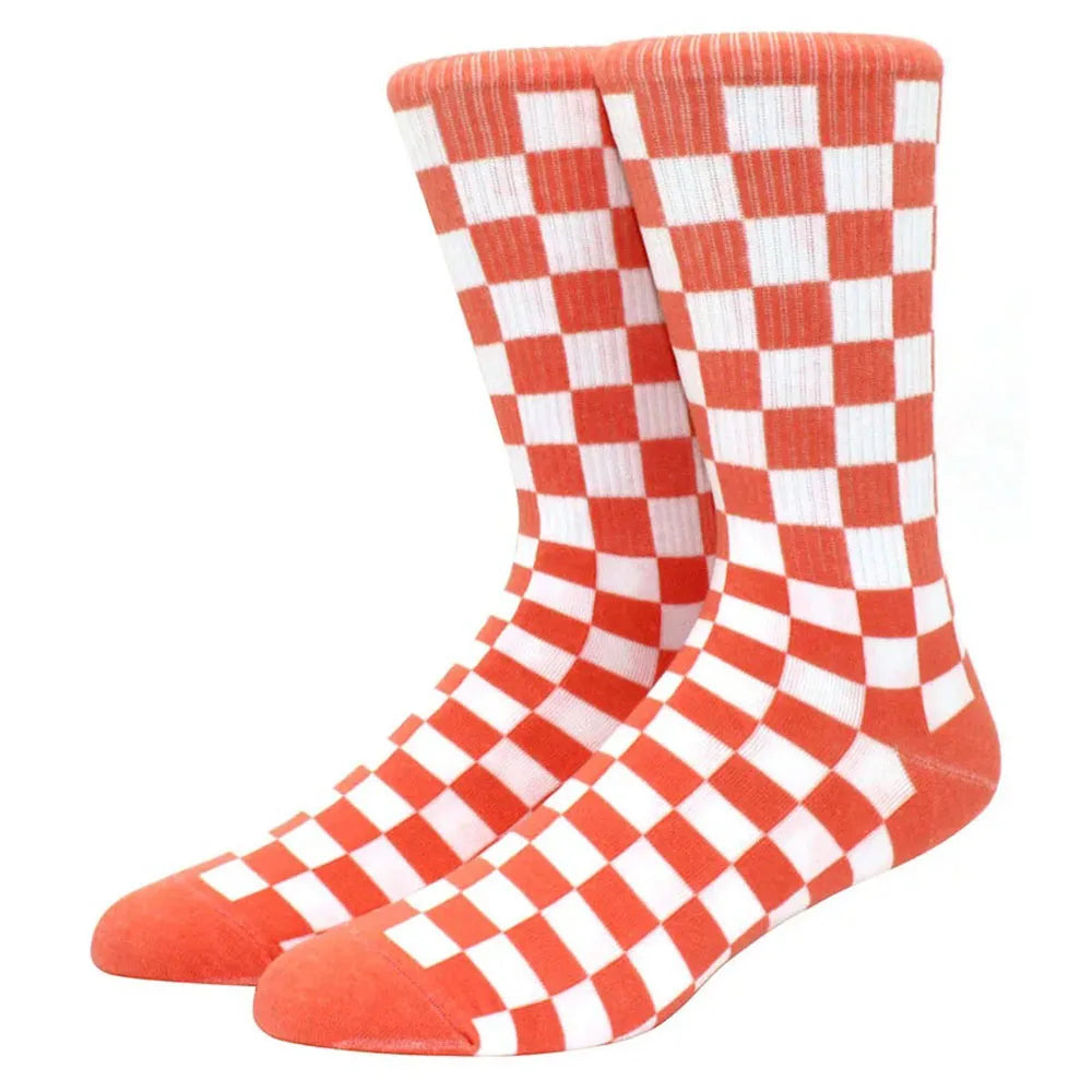 Men's Checkerboard Hip Hop Socks | Trendy Street Sports Accessories
