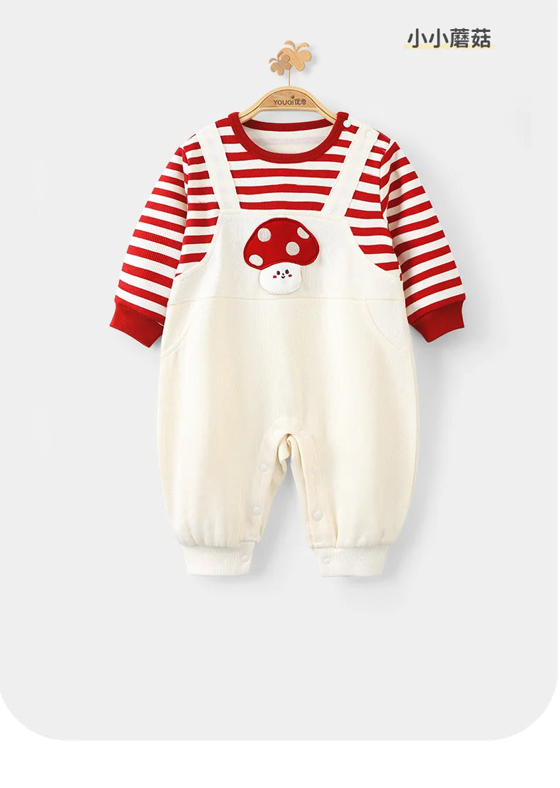 Long-Sleeve Baby Romper | Stylish Two-Piece Autumn Jumpsuit