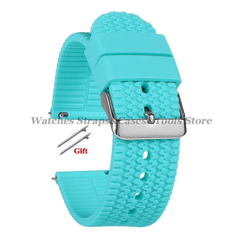 Soft Silicone Watch Bands | Quick Release Rubber Strap for All Watches