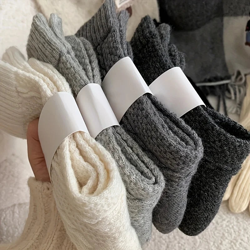Cozy Thick Over-the-Knee Socks | 5-Pair Set for Autumn Warmth