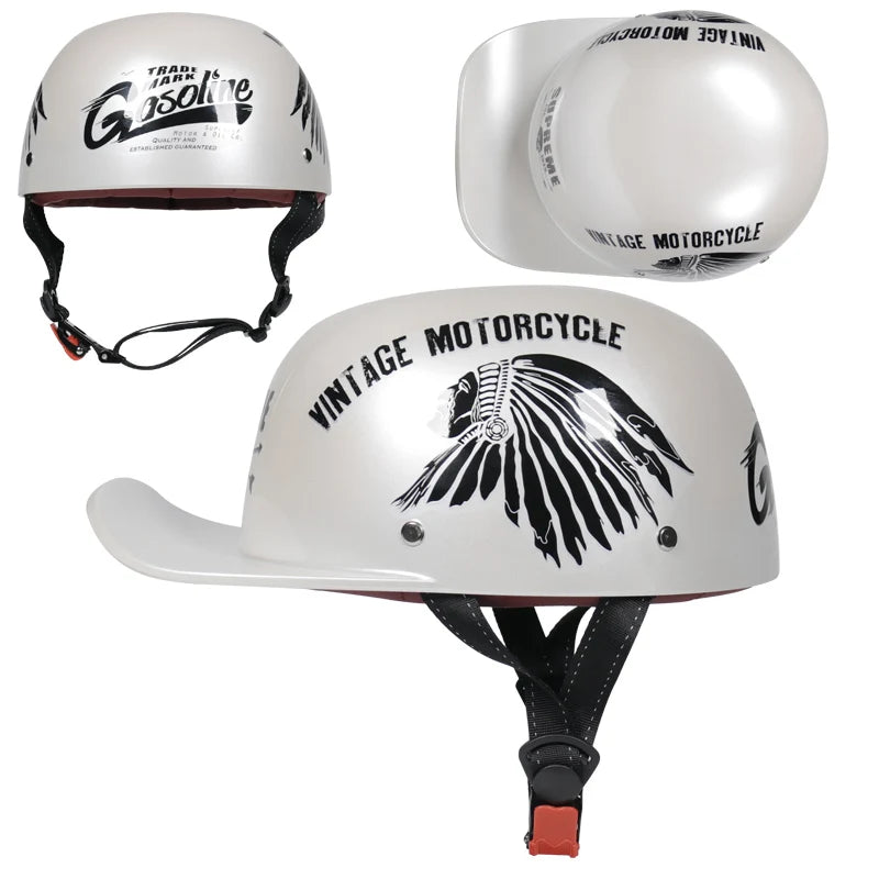 Vintage Retro Motorcycle Half Face Helmets for All Ages