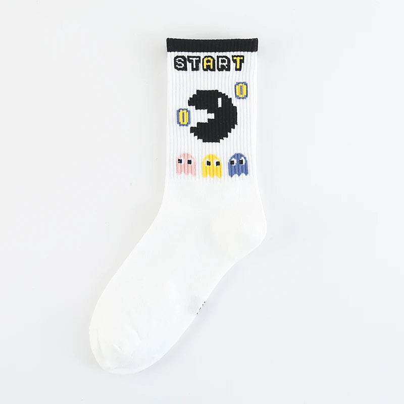 Trendy Blue Kawaii Summer Crew Socks | Stylish Couples Tube Socks